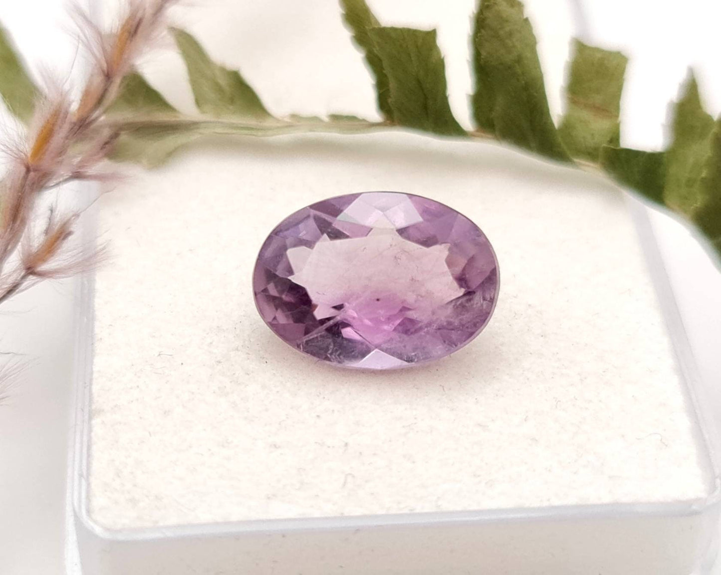 Echter violetter Amethyste lila Oval facettiert 14x10,1mm 5,4ct (Nr.955)