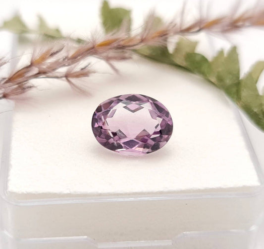 Echter violetter Amethyst lila Oval facettiert 11,4x8,7mm 3,8ct (Nr.963)