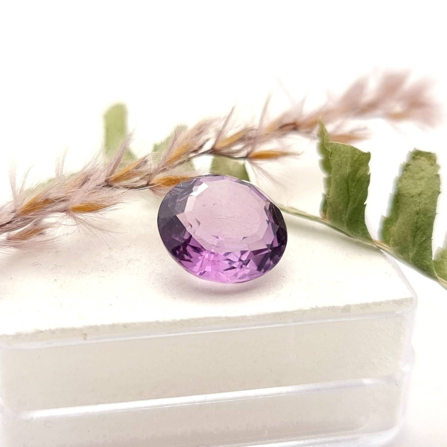 Echter facettierter Amethyst lila violett rund 11mm 4,51ct (Nr.1024)