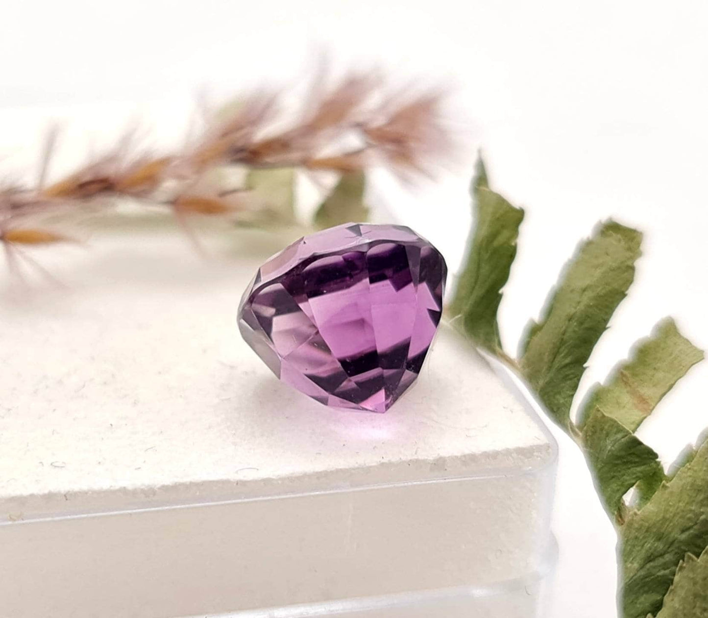 Echter facettierter Amethyst lila violett rund 11mm 6,45ct (Nr.1030)