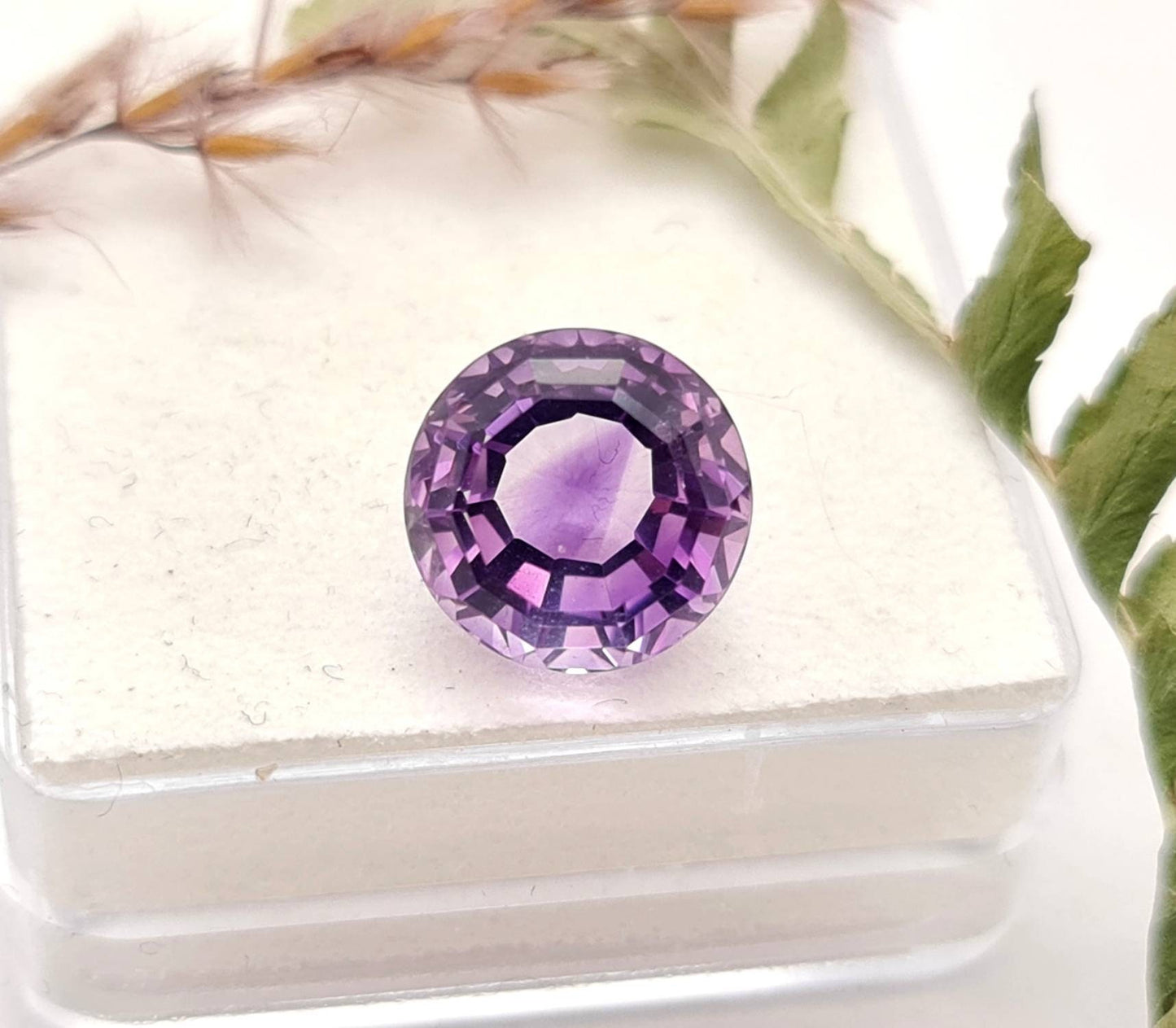 Echter facettierter Amethyst lila violett rund 11,1mm 6ct (Nr.1031)