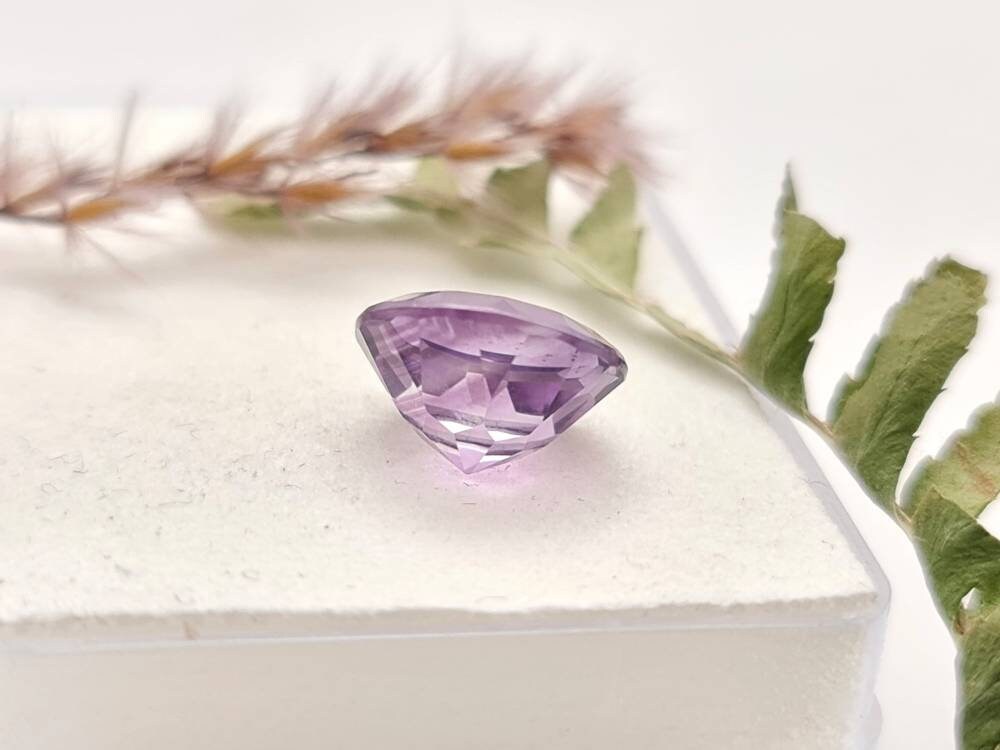 Echter facettierter Amethyst lila violett rund 11,3mm 4,43ct (Nr.1032)