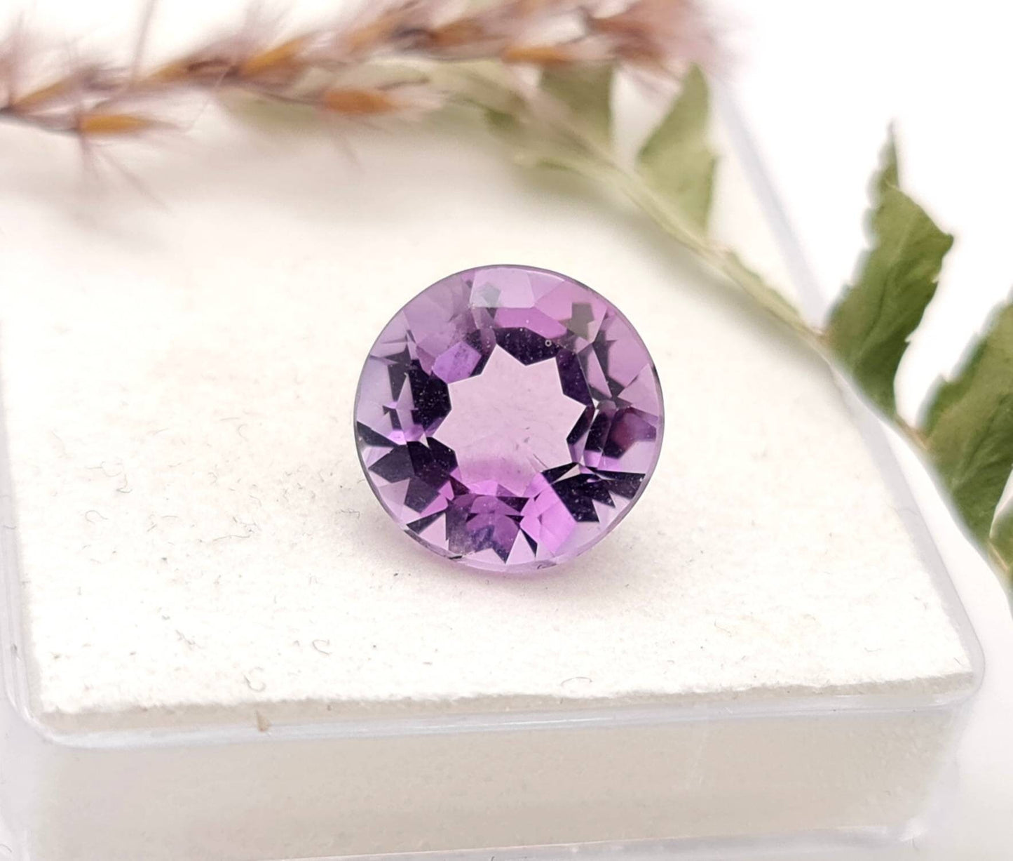 Echter facettierter Amethyst lila violett rund 11,3mm 4,43ct (Nr.1032)