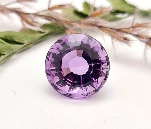 Echter facettierter Amethyst rund lila violett 13,2mm 8,7ct (Nr.715)