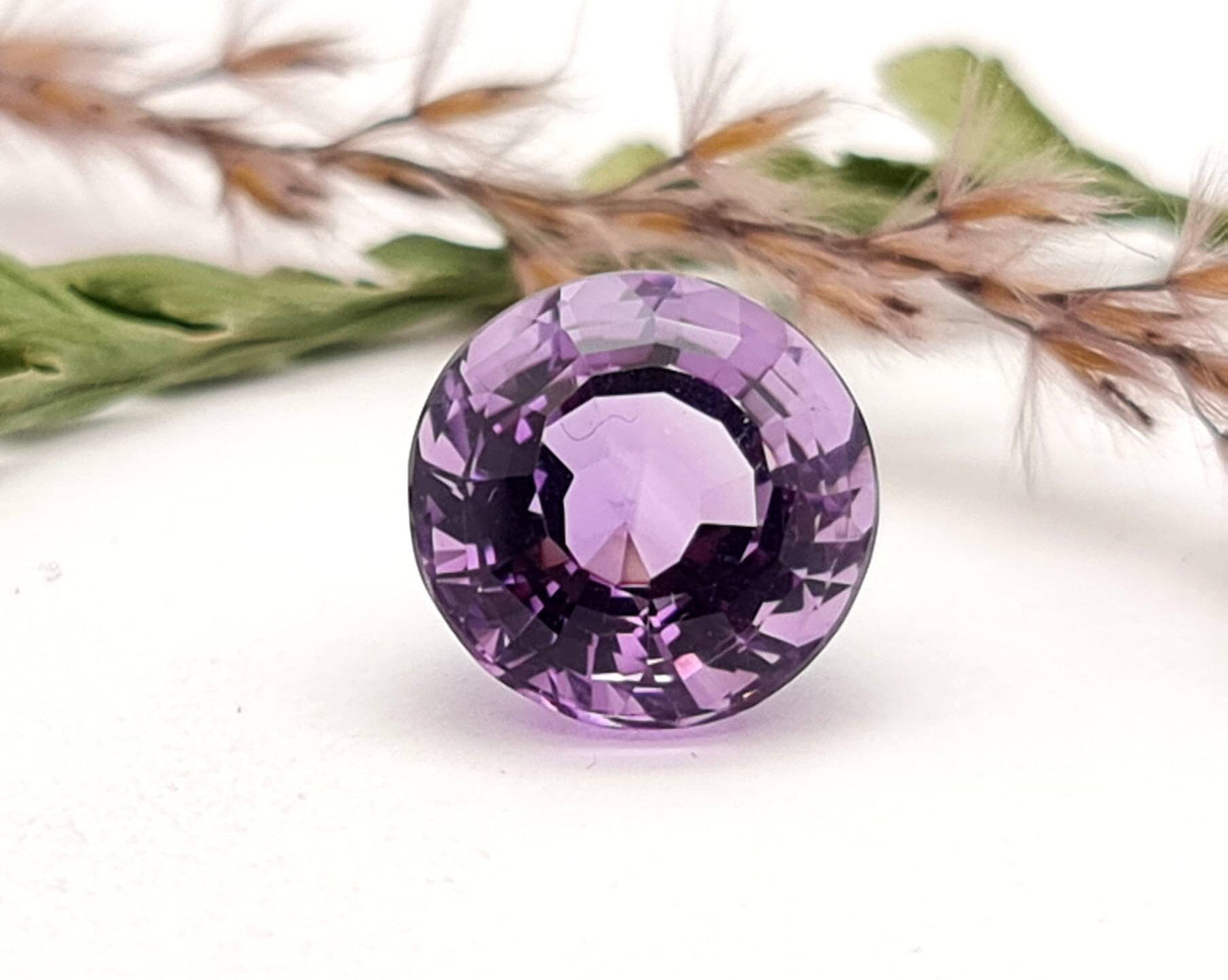 Echter facettierter Amethyst rund lila violett 13,2mm 8,7ct (Nr.715)