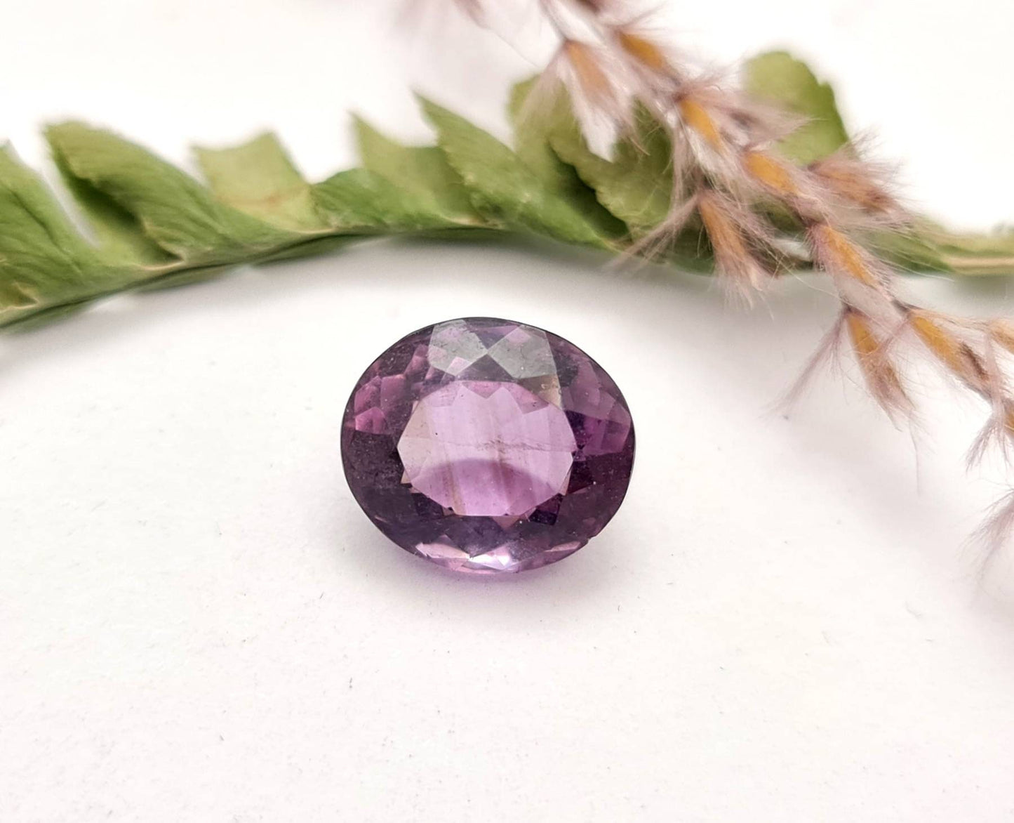 Echter ovaler Amethyst facettiert violett lila 11,6x10 mm 4,66ct (Nr.729)