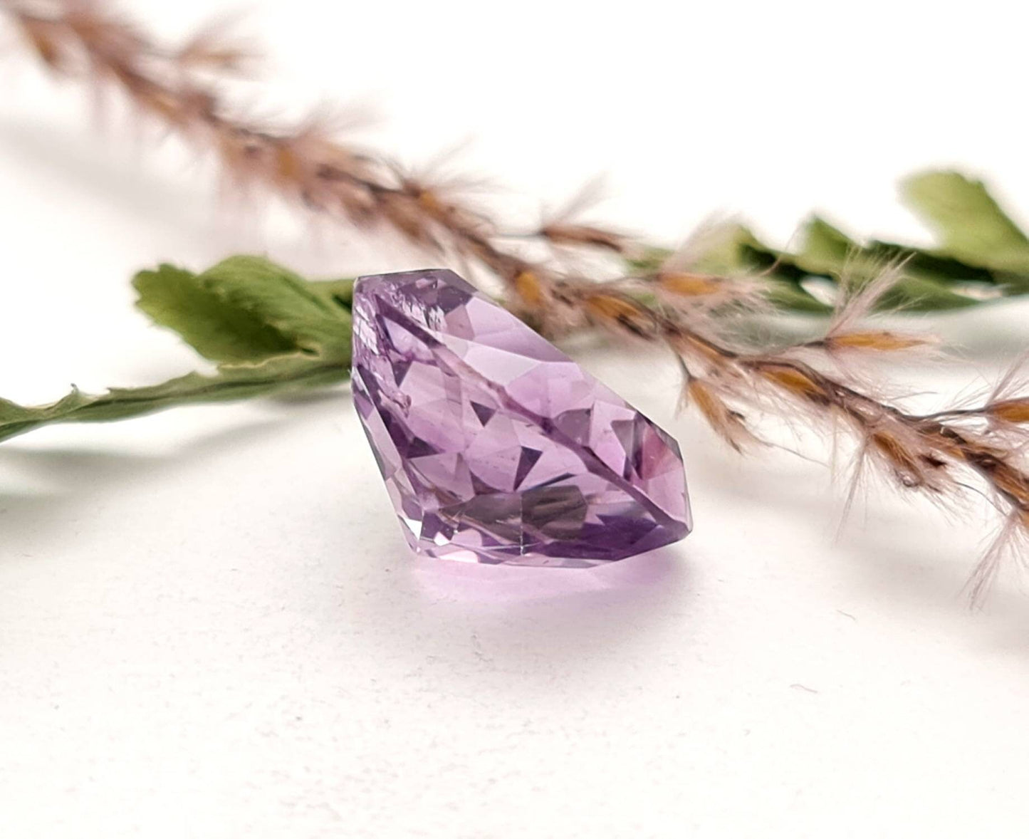 Echter grosser Amethyst quadratisch facettiert violett lila 15x15 mm 14,94 ct (Nr.749)