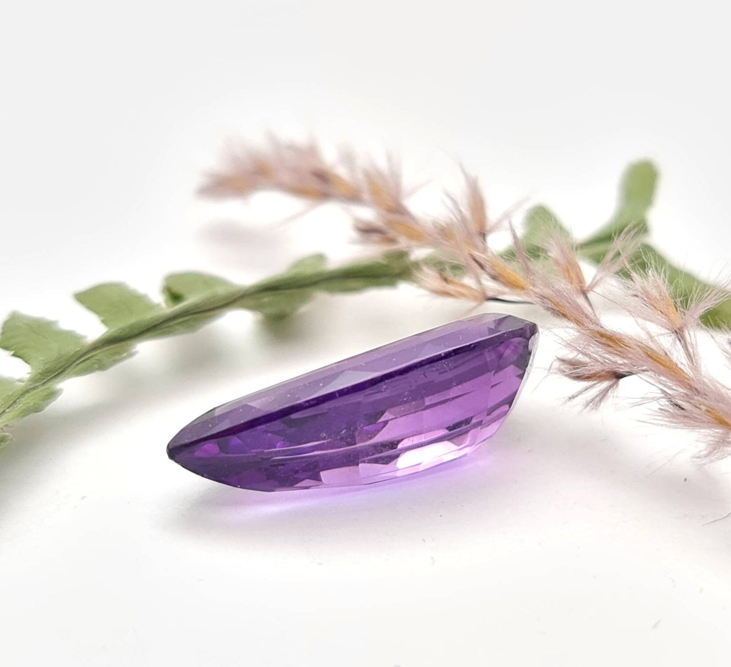 Echter facettierter Amethyst Tropfen, violett lila 23,6x12,5mm 13ct (Nr.855)