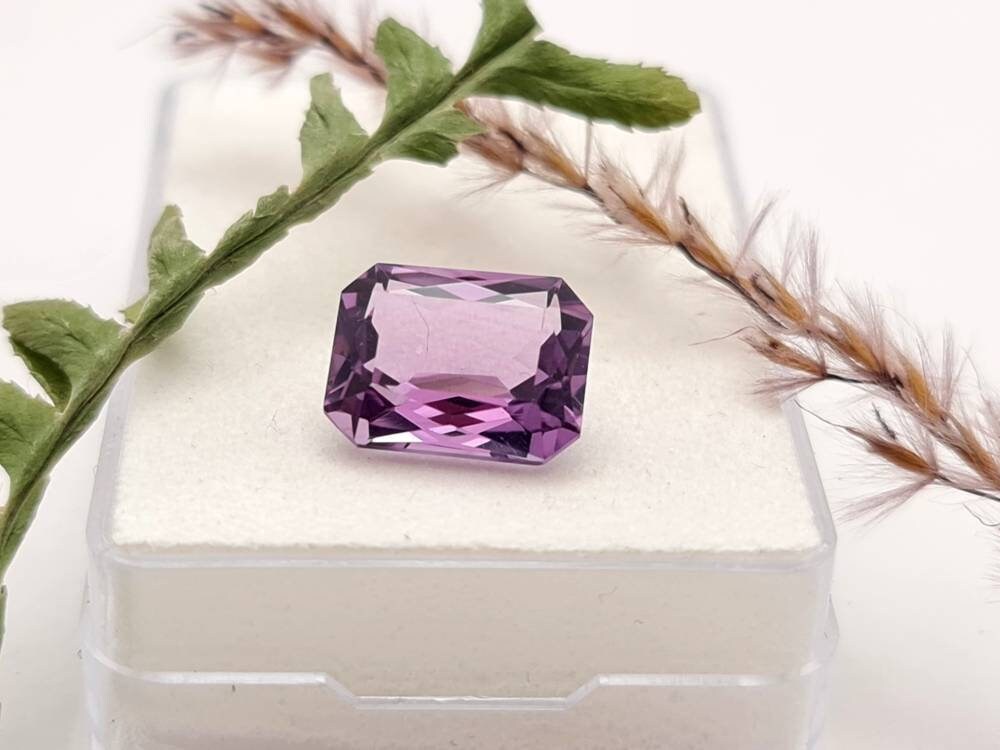 Echter facettierter Amethyst Oktagon lila violett 12,9x9,9mm 6ct (Nr.922)