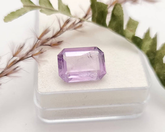 Echter violetter Amethyste lila Oktagon facettiert 14,4x10,3mm 7,0ct (Nr.946)