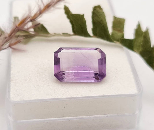 Echter violetter Amethyste lila Oktagon facettiert 14,1x9,8mm 5,4ct (Nr.947)