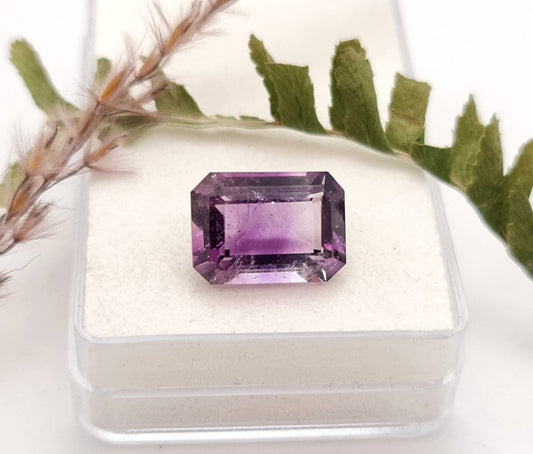 Echter violetter Amethyste lila Oktagon facettiert 14,2x10,2mm 8ct (Nr.948)