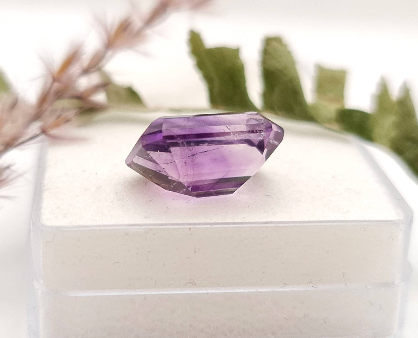 Echter violetter Amethyste lila Oktagon facettiert 14,2x10,2mm 8ct (Nr.948)