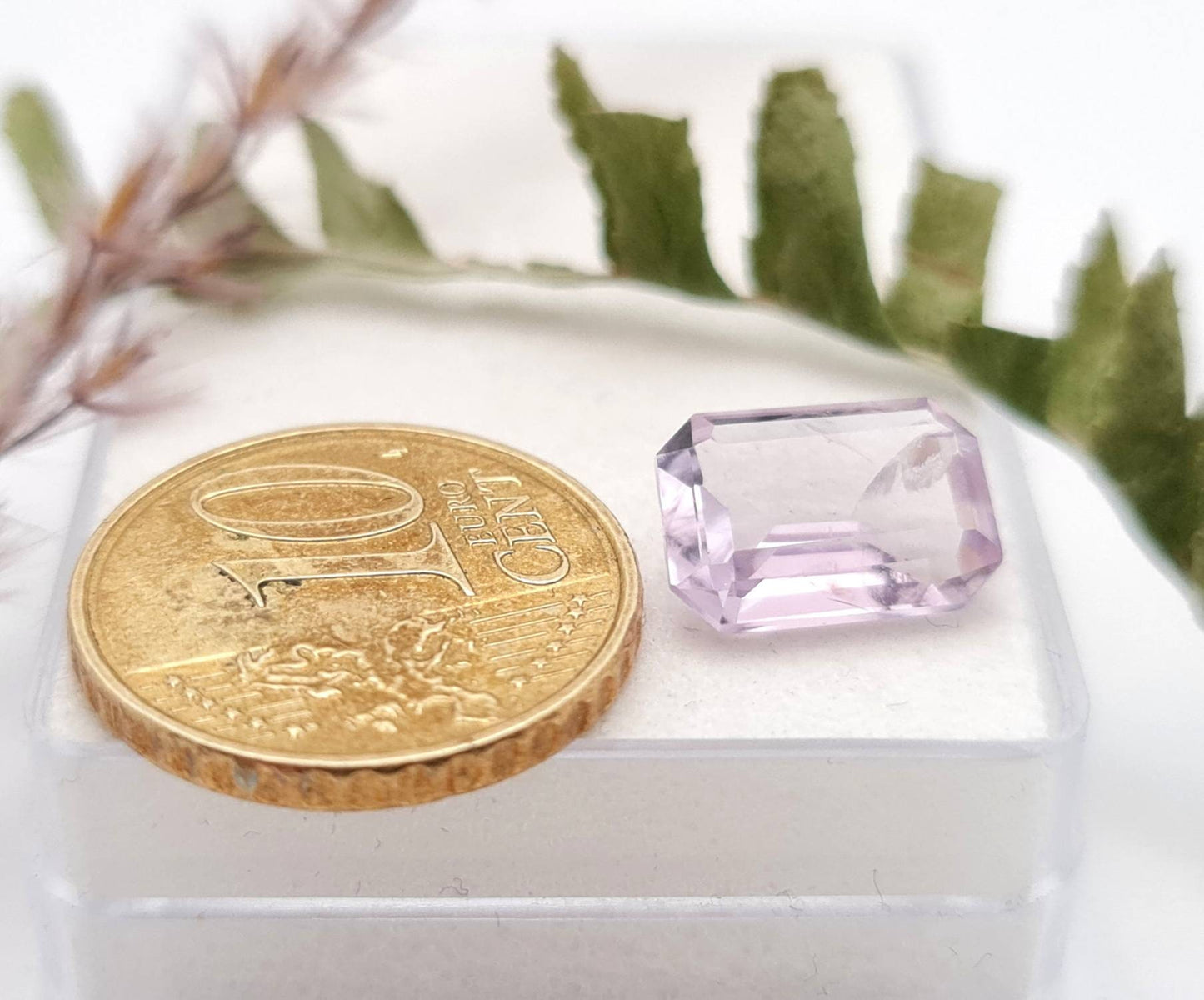 Echter violetter Amethyste lila Oktagon facettiert 10,8x8,2mm 3,7ct (Nr.952)