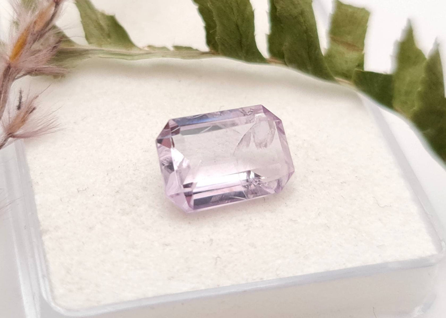 Echter violetter Amethyste lila Oktagon facettiert 10,8x8,2mm 3,7ct (Nr.952)