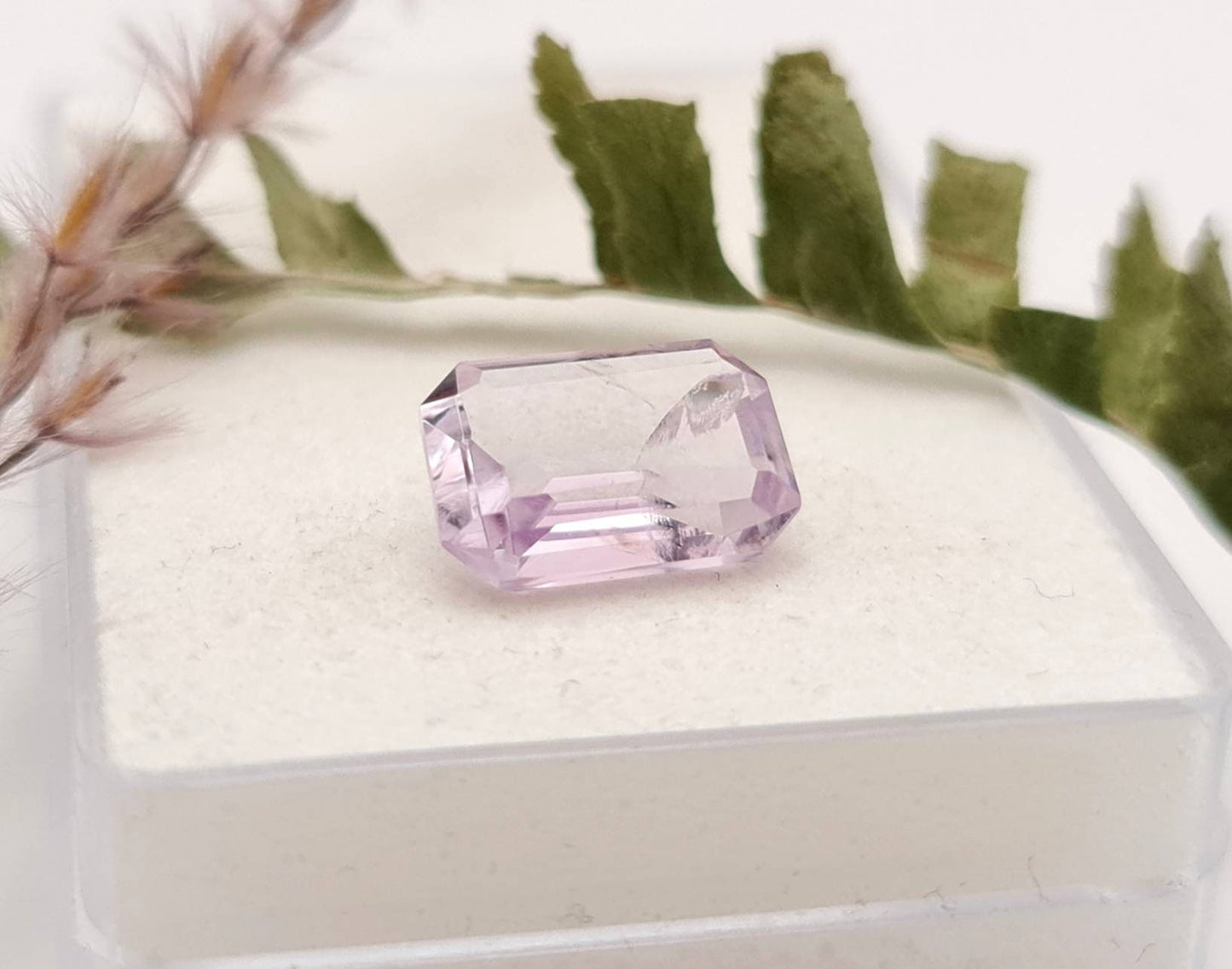 Echter violetter Amethyste lila Oktagon facettiert 10,8x8,2mm 3,7ct (Nr.952)