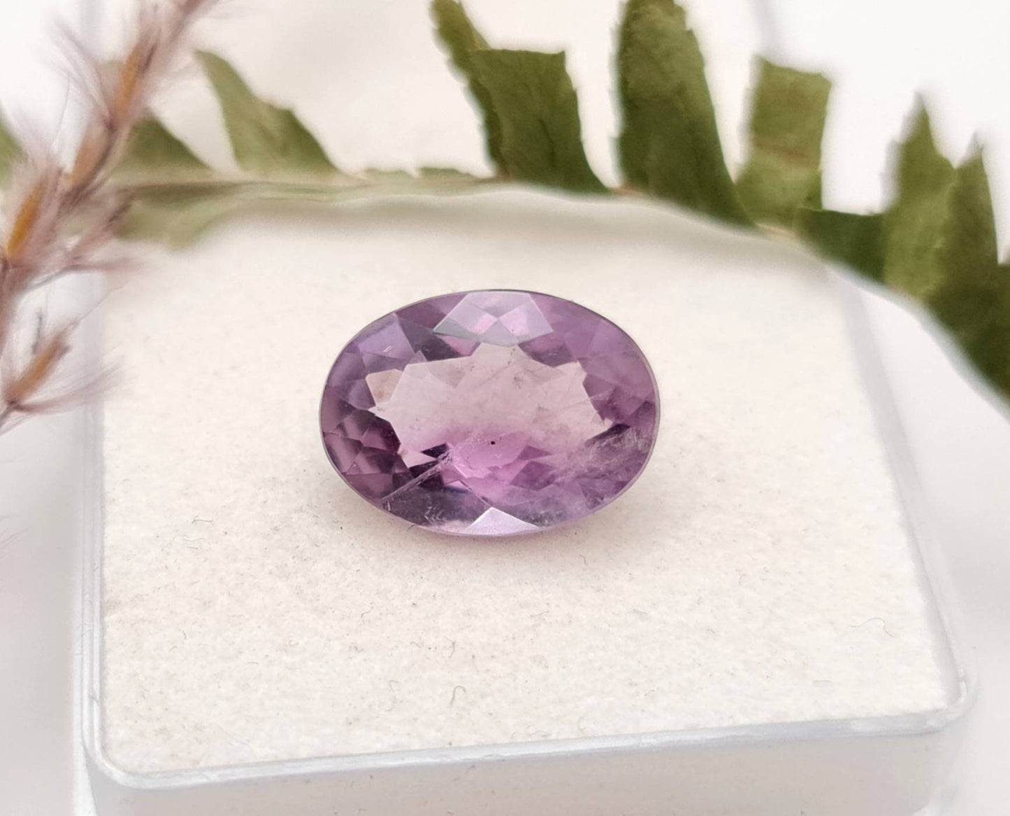 Echter violetter Amethyste lila Oval facettiert 14x10,1mm 5,4ct (Nr.955)