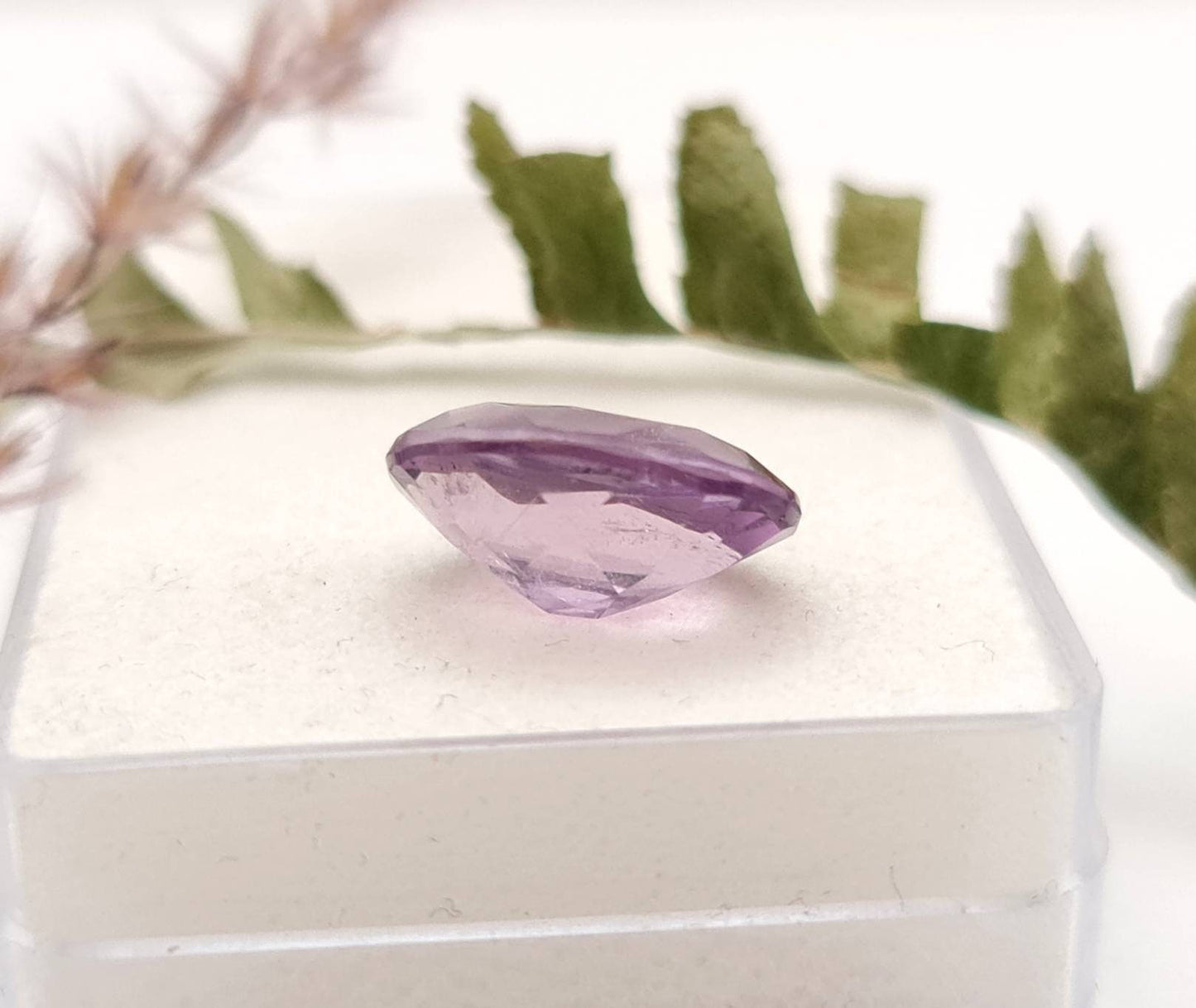 Echter violetter Amethyste lila Oval facettiert 14x10,1mm 5,4ct (Nr.955)