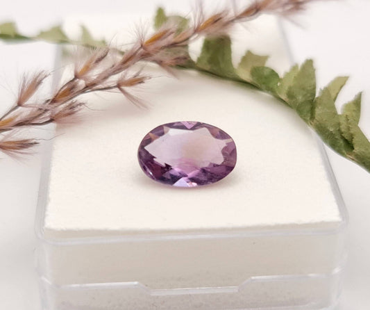 Echter violetter Amethyst lila Oval facettiert 11,8x8,3mm 3,5ct (Nr.962)