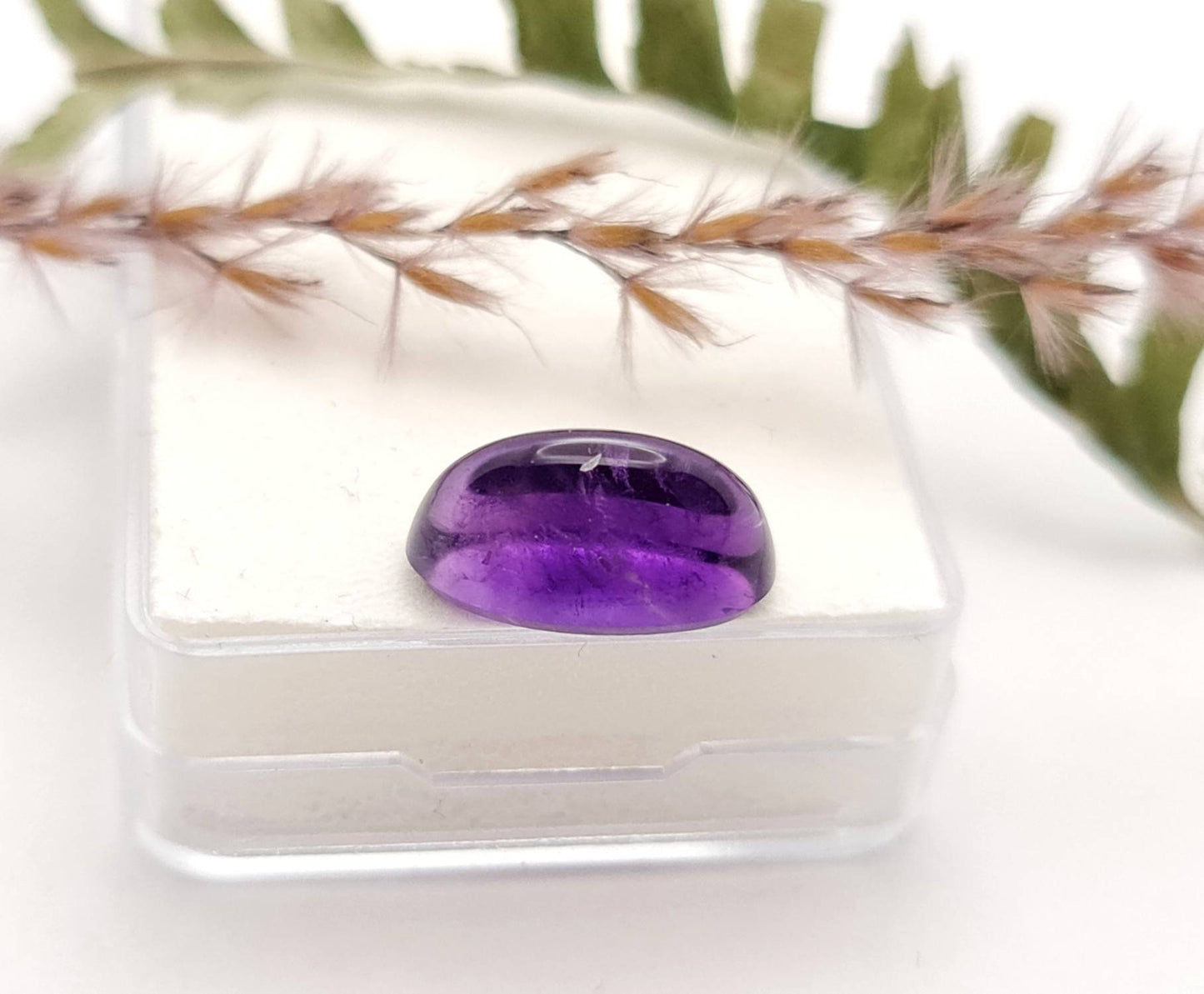 Echter violetter Amethyst Cabochon oval lila 15,6x8,6mm 7,3ct (Nr.975)