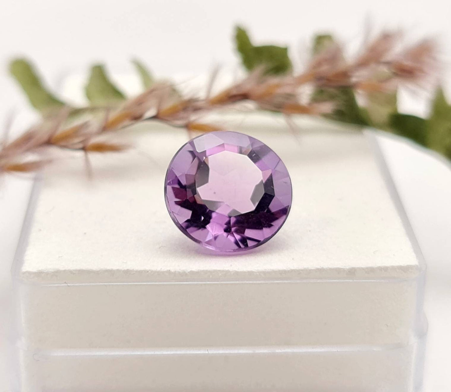 Echter violetter Amethyst rund facettiert lila 11,3mm 5ct (Nr.1008)