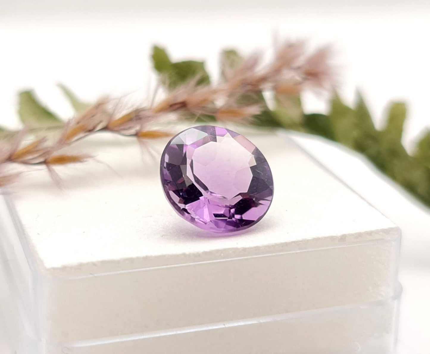 Echter violetter Amethyst rund facettiert lila 11,3mm 5ct (Nr.1008)