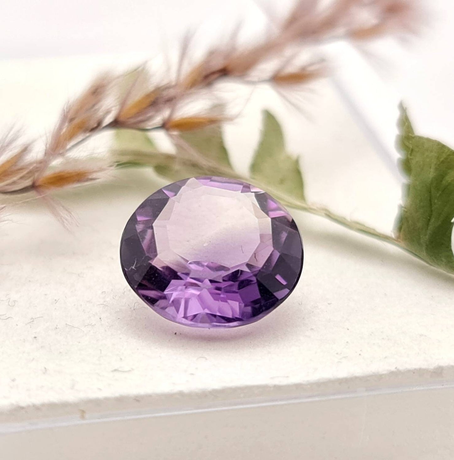 Echter facettierter Amethyst lila violett rund 11,2mm 4,48ct (Nr.1026)