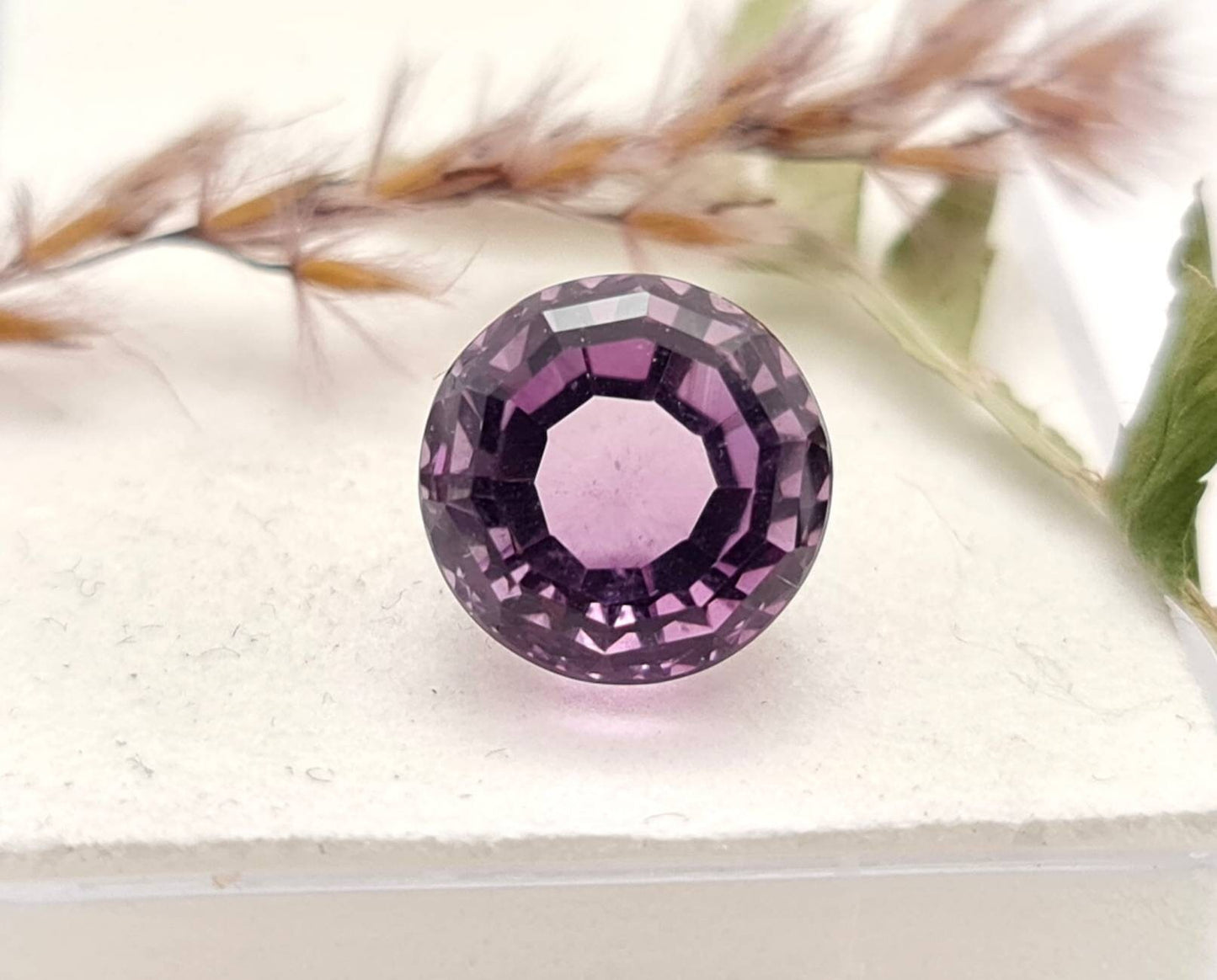 Echter facettierter Amethyst lila violett rund 11mm 6,45ct (Nr.1030)