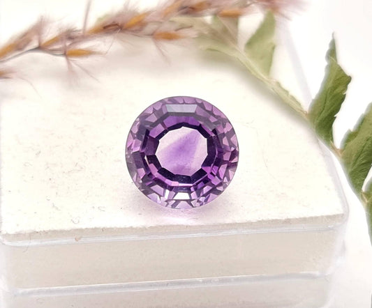 Echter facettierter Amethyst lila violett rund 11,1mm 6ct (Nr.1031)