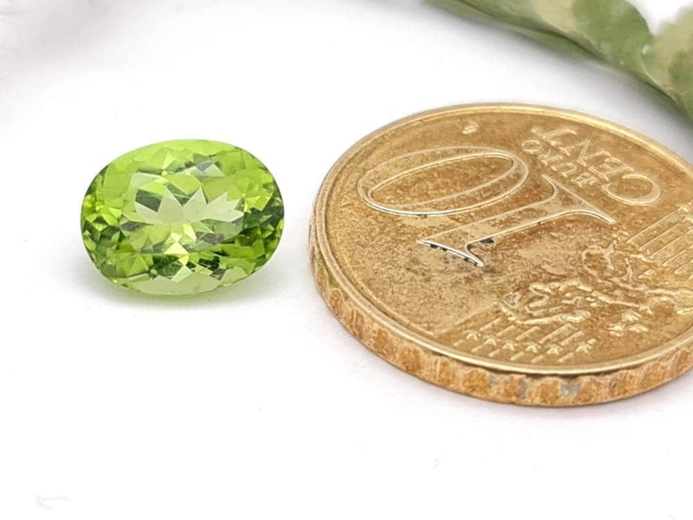 Echter grüner Peridot facettiert oval 9x7mm (Nr.1059)