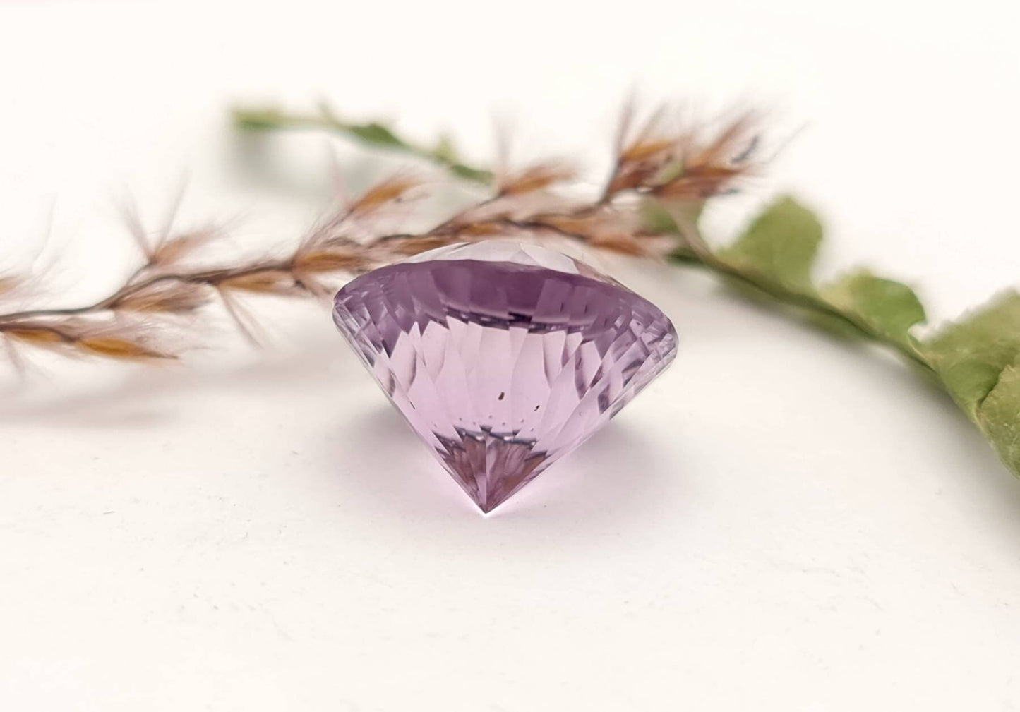 Echter facettierter Amethyst concave Schliff rund violett lila 15,7mm 11,56ct (Nr.1074)